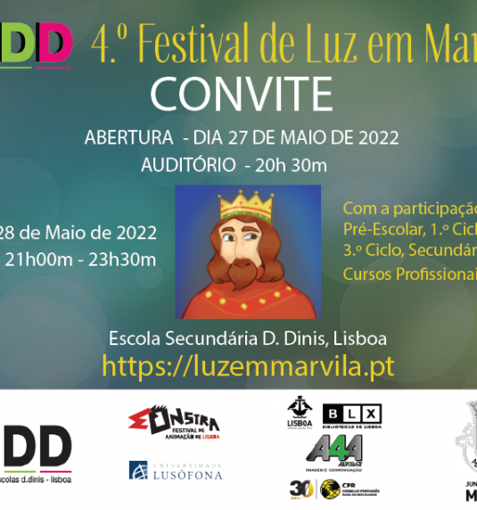 Convite 4.º Edição do Festival Luz em Marvila